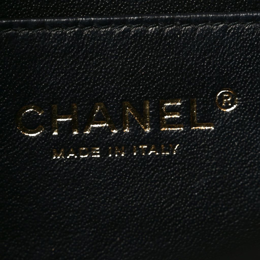Chanel Lambskin Quilted Mini Rectangular Flap Black