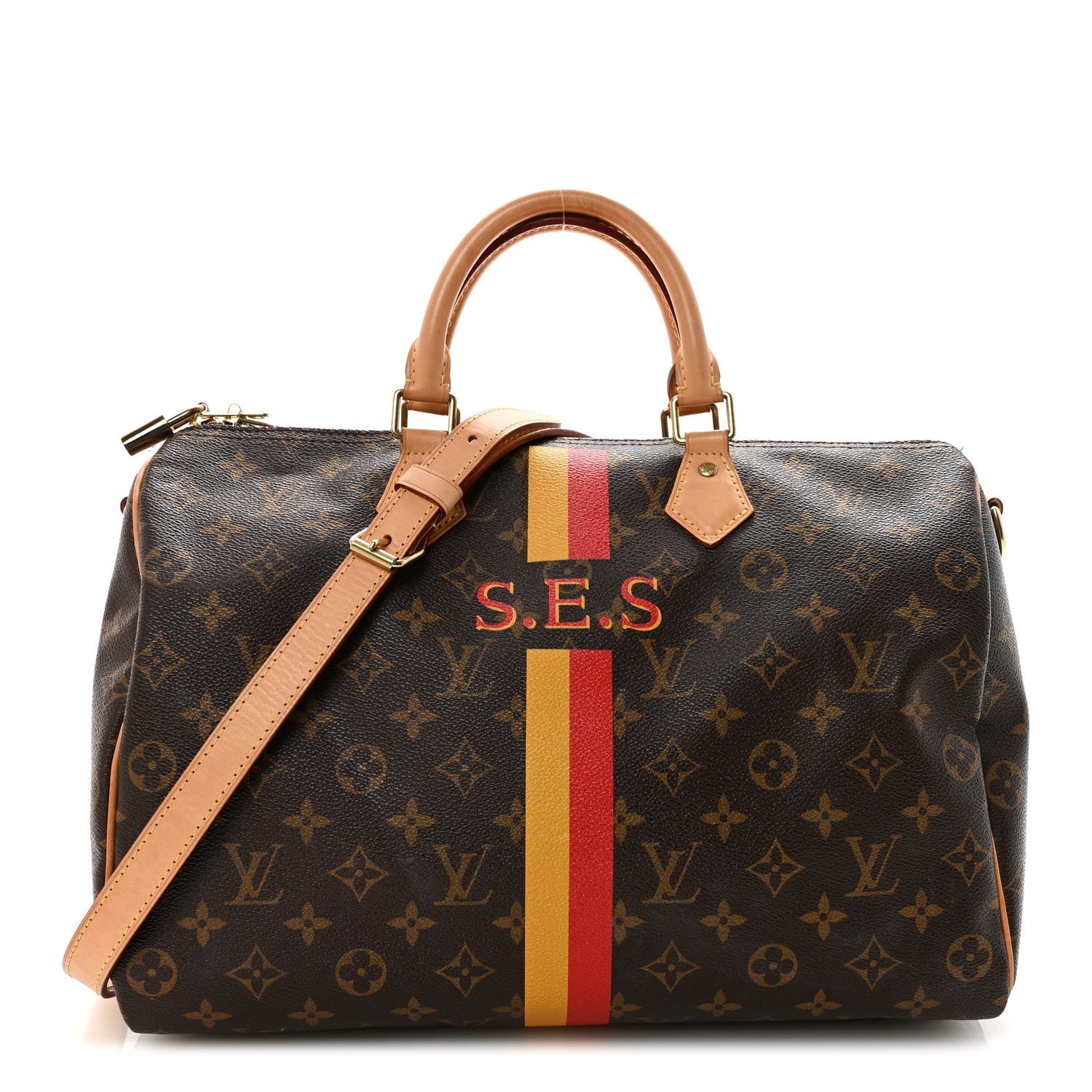 Louis Vuitton Monogram My LV Heritage Speedy Bandouliere 35 Jaune Rouge