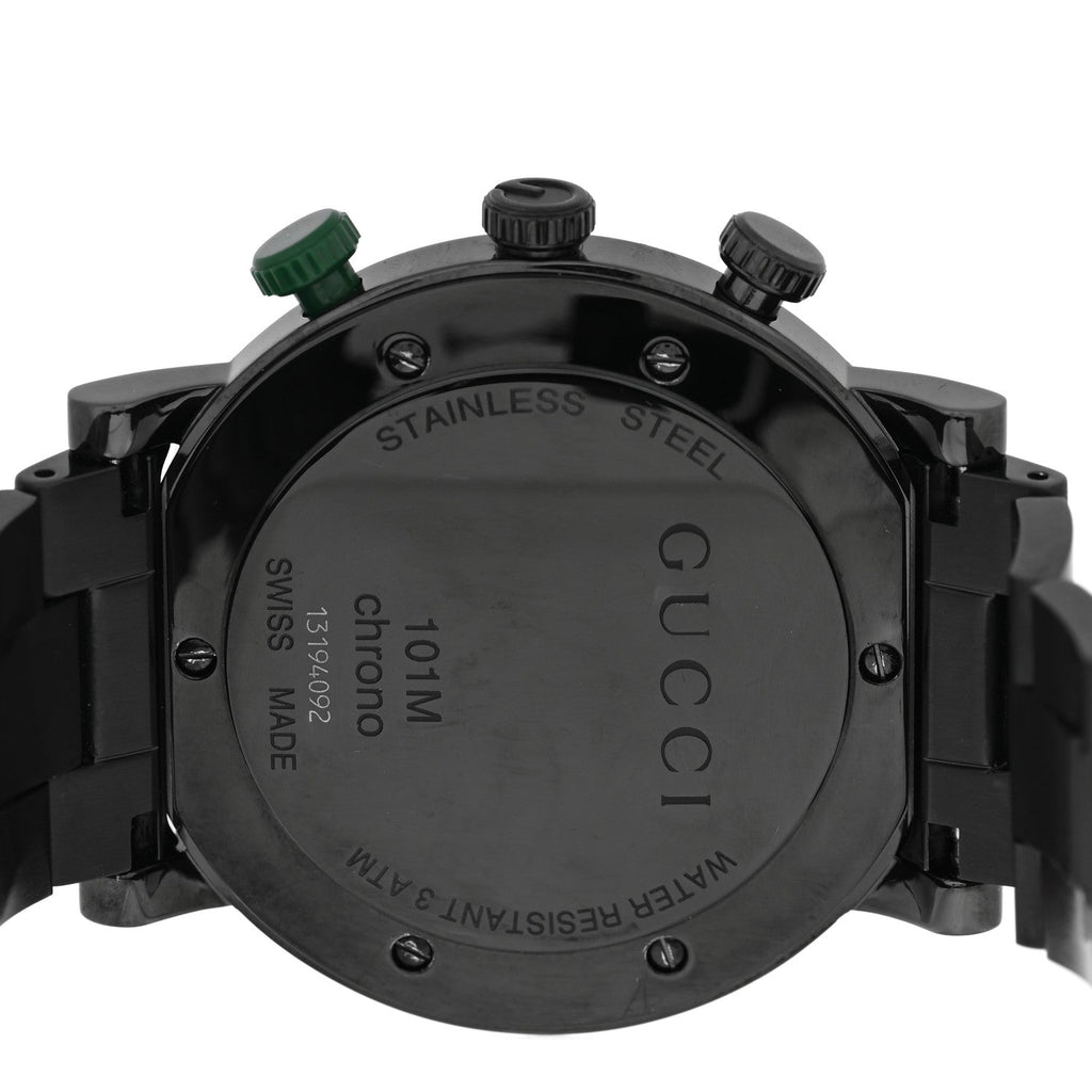 Gucci PVD Stainless Steel 44mm 101M G-Chrono Quartz Watch Black
