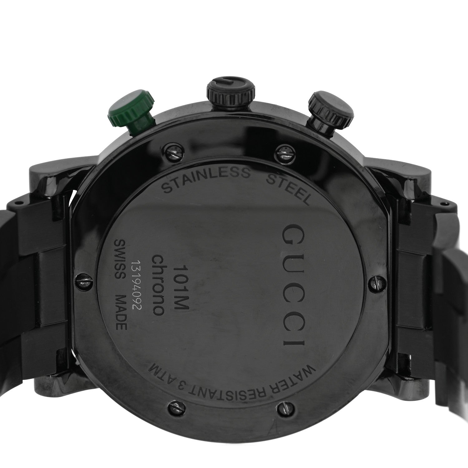 Gucci PVD Stainless Steel 44mm 101M G-Chrono Quartz Watch Black