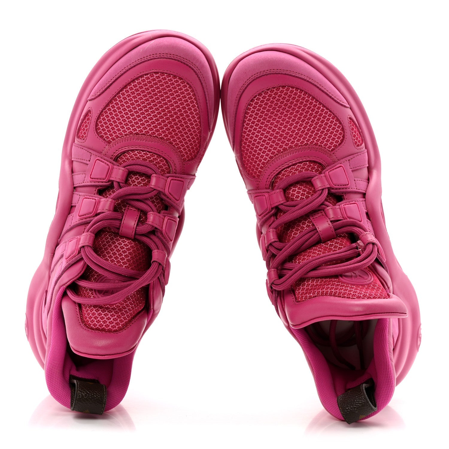 Louis Vuitton Calfskin Technical Nylon LV Archlight Sneakers 37 Rose Pop