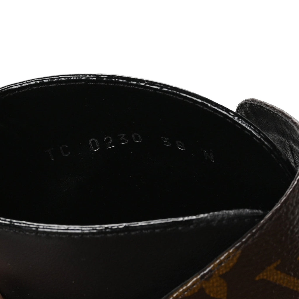 Louis Vuitton Calfskin Monogram Discovery Flat Ankle Boots 38 Black