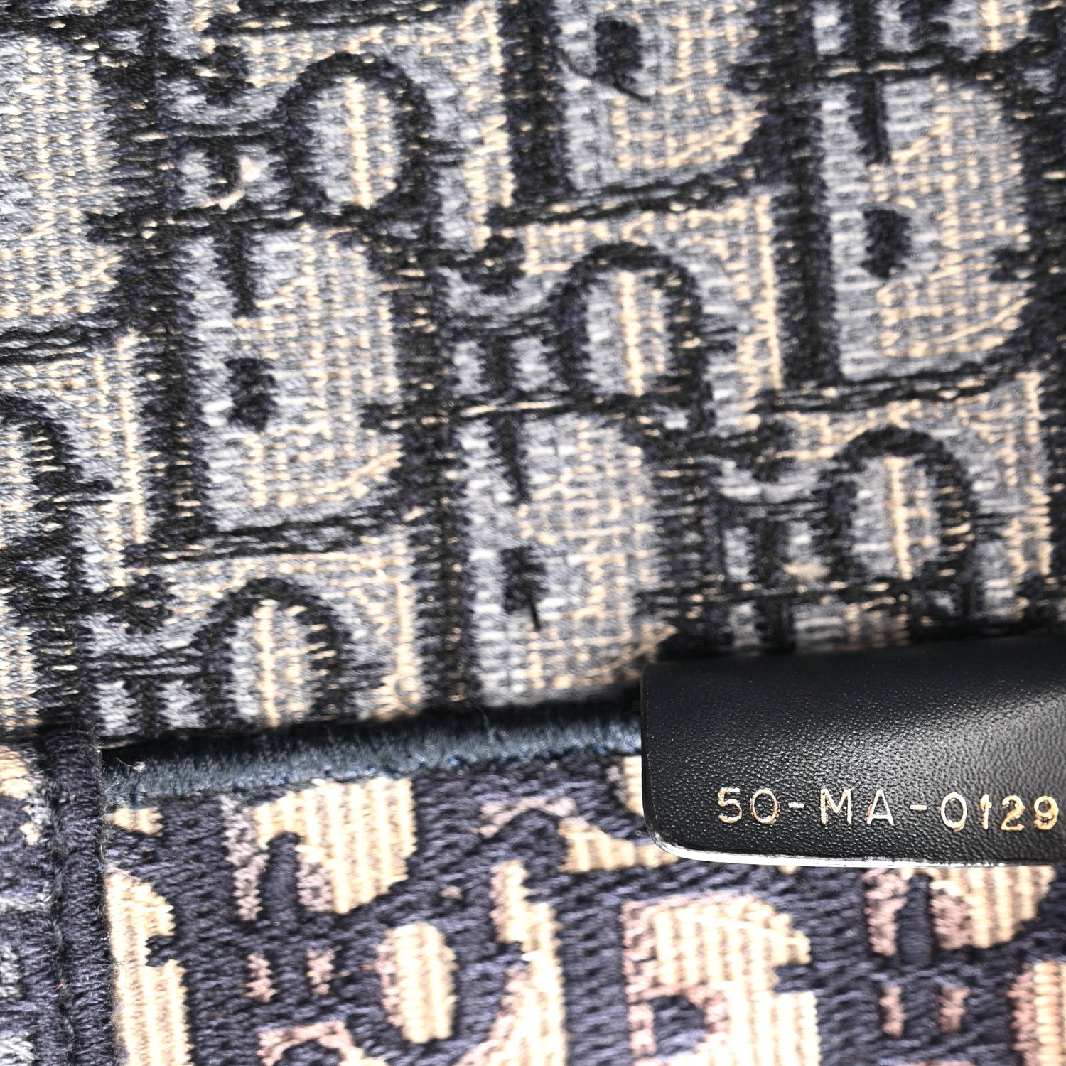 Christian Dior Oblique Large Book Tote Blue Multicolor