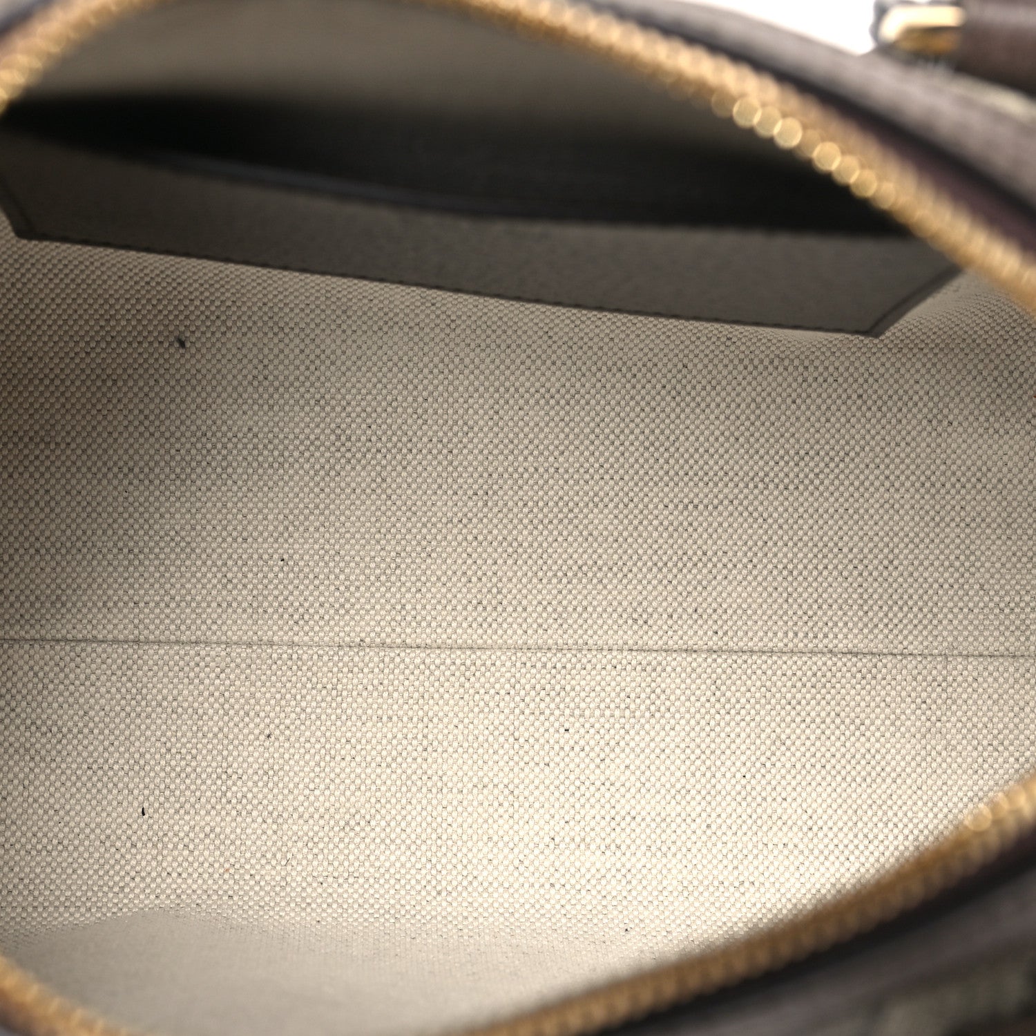 Gucci GG Supreme Monogram Textured Dollar Calfskin Web Mini Ophidia Top Handle Bowler Bag Beige Ebony New Acero