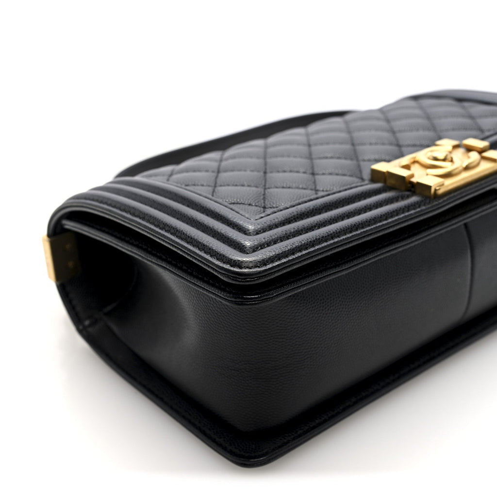 Chanel Caviar Quilted Medium Boy Flap Black