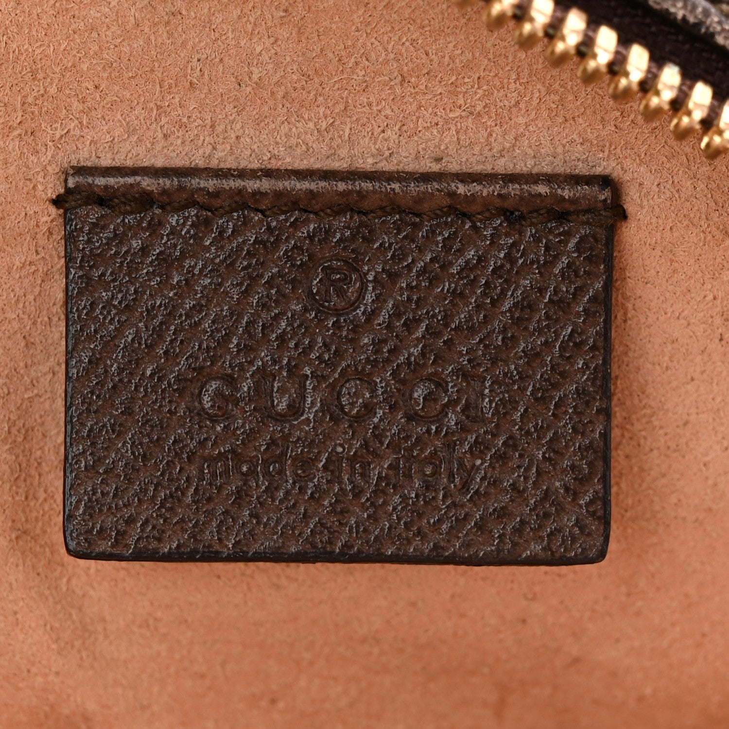 Gucci GG Supreme Monogram Web Mini Ophidia Round Shoulder Bag Brown