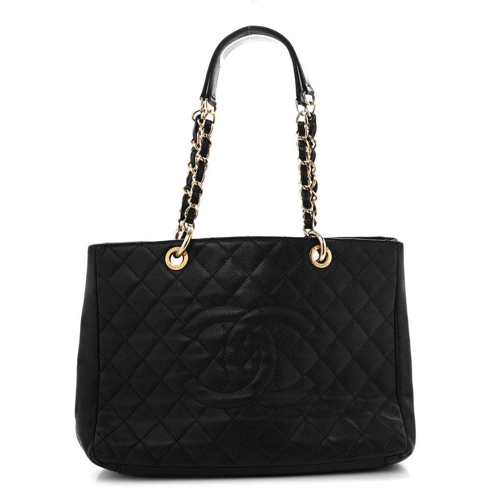 Chanel Caviar Quilted Grand Shopping Tote GST Black