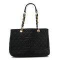 Chanel Caviar Quilted Grand Shopping Tote GST Black