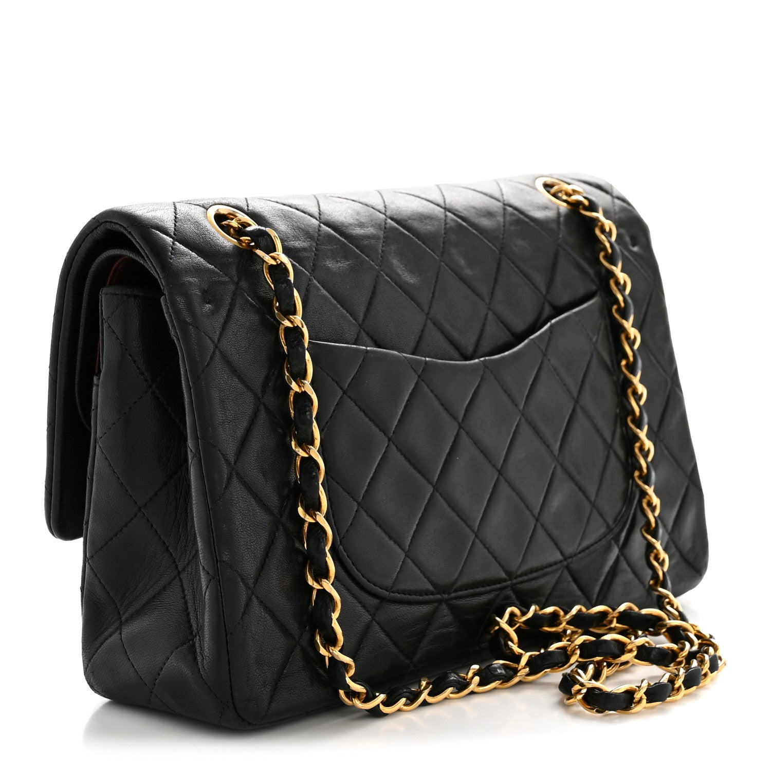 Chanel Lambskin Quilted Medium Double Flap Black