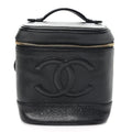 Chanel Caviar Vanity Cosmetic Case Black
