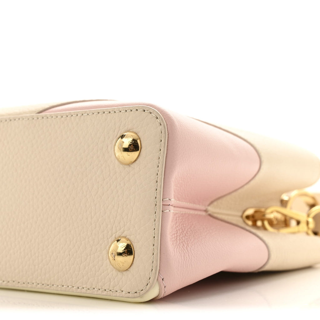 Louis Vuitton Taurillon Gelato Capucines BB Tonal Vanilla Beige