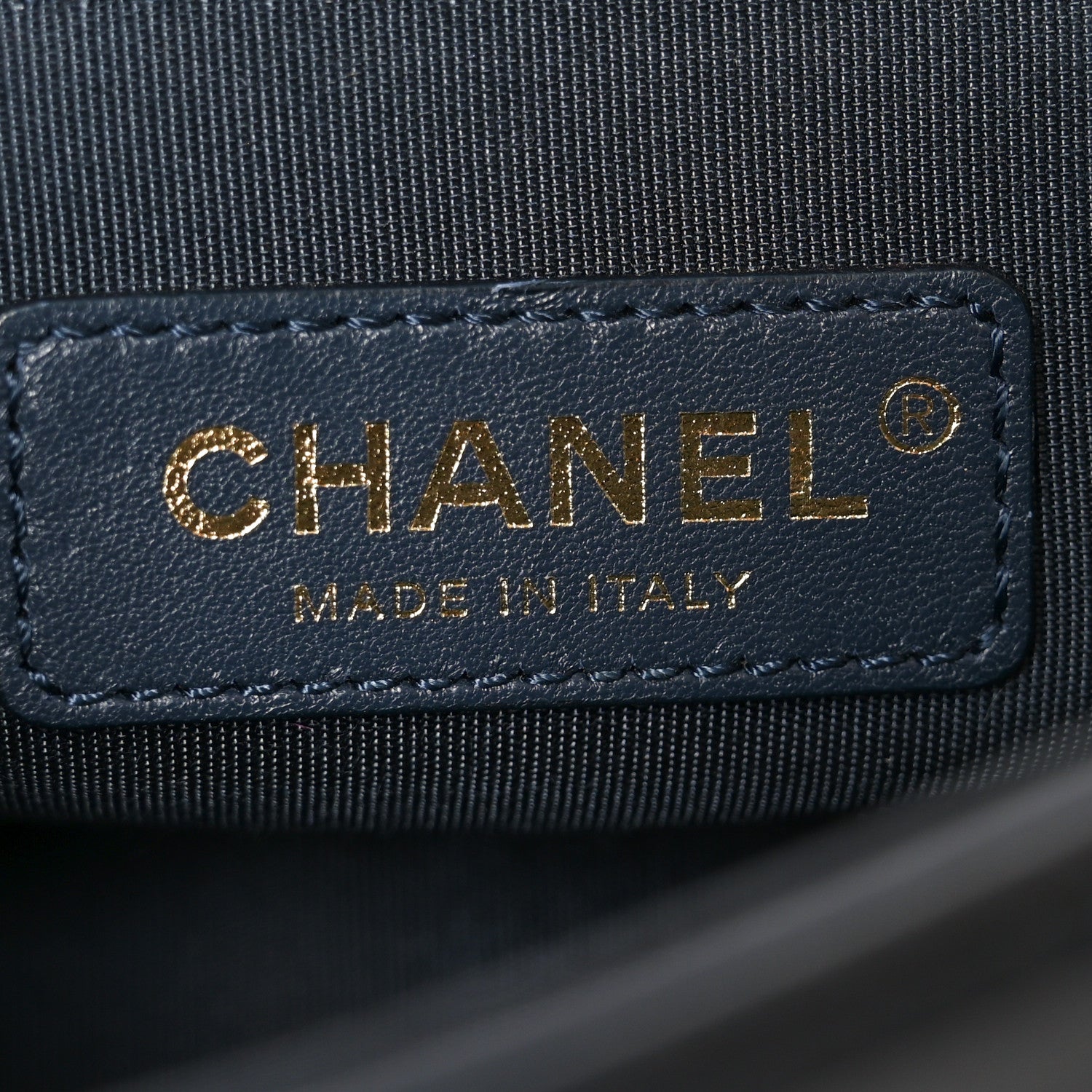 Chanel Sheepskin Chevron Stitched Chain Top Handle Flap Blue