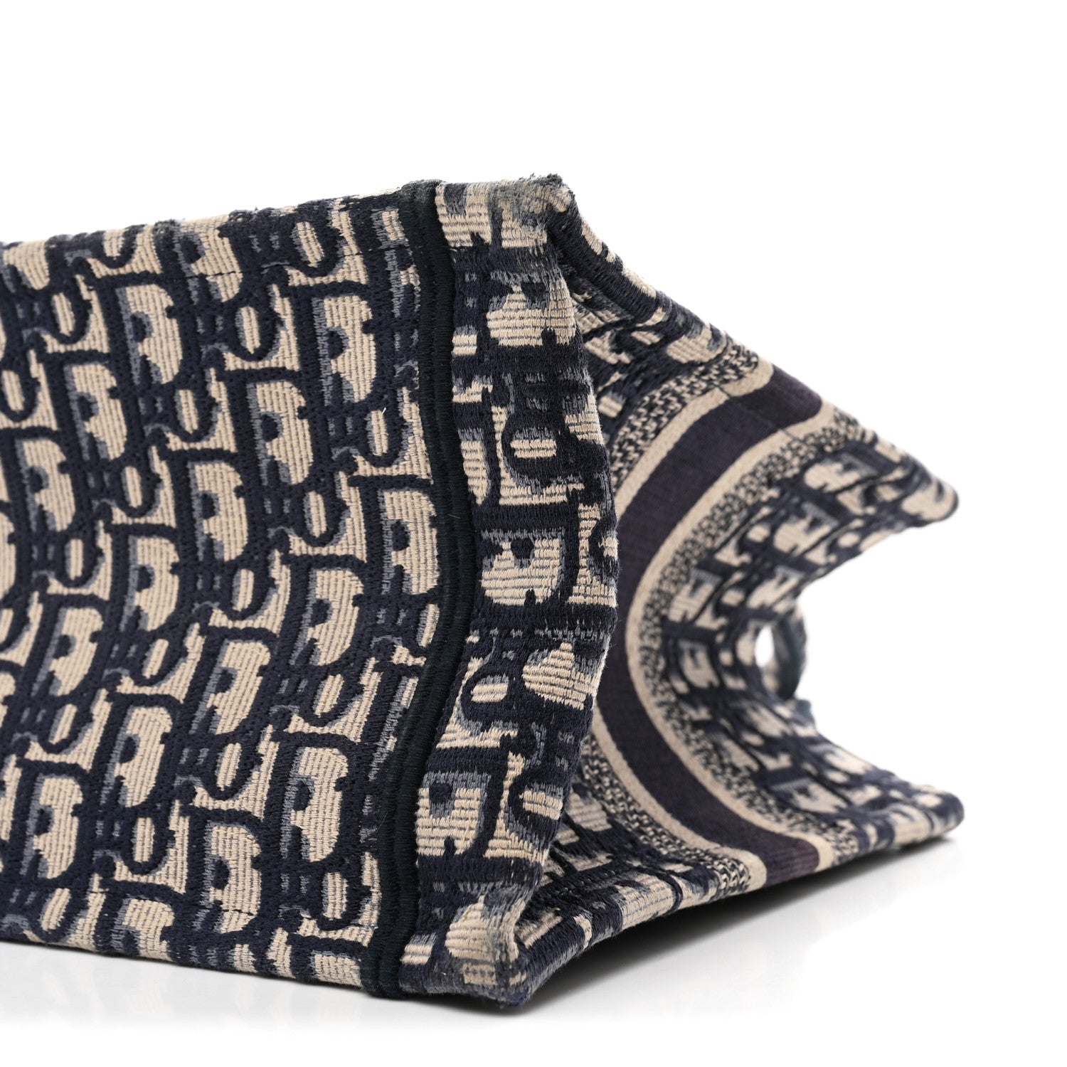 Christian Dior Oblique Small Book Tote Blue Multicolor