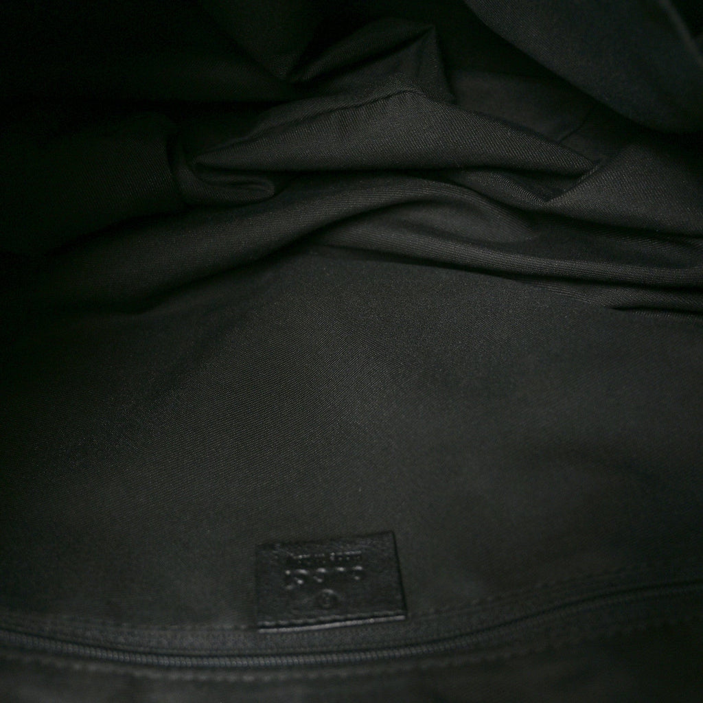 Gucci Monogram Large New Ladies Web Hobo Black