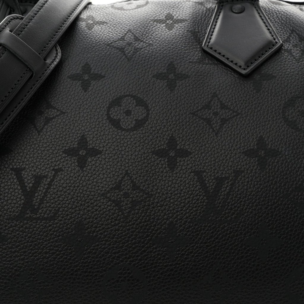 Louis Vuitton Calfskin Monogram Speedy P9 Bandouliere 40 Ultra Black