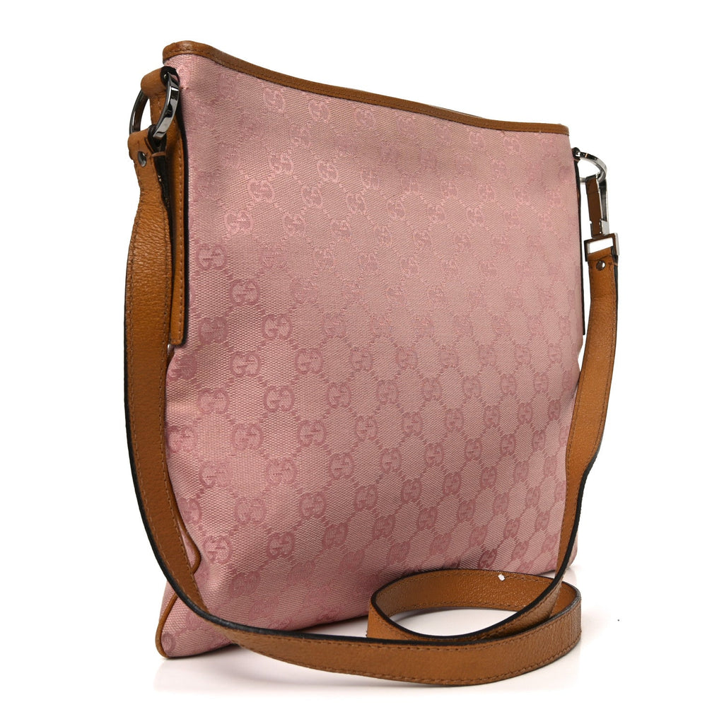 Gucci Monogram Flat Messenger Bag Pink
