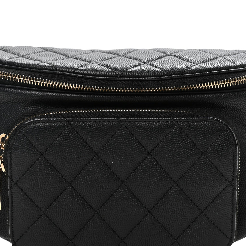 Chanel Caviar Quilted Business Affinity Waist Belt Bag Black
