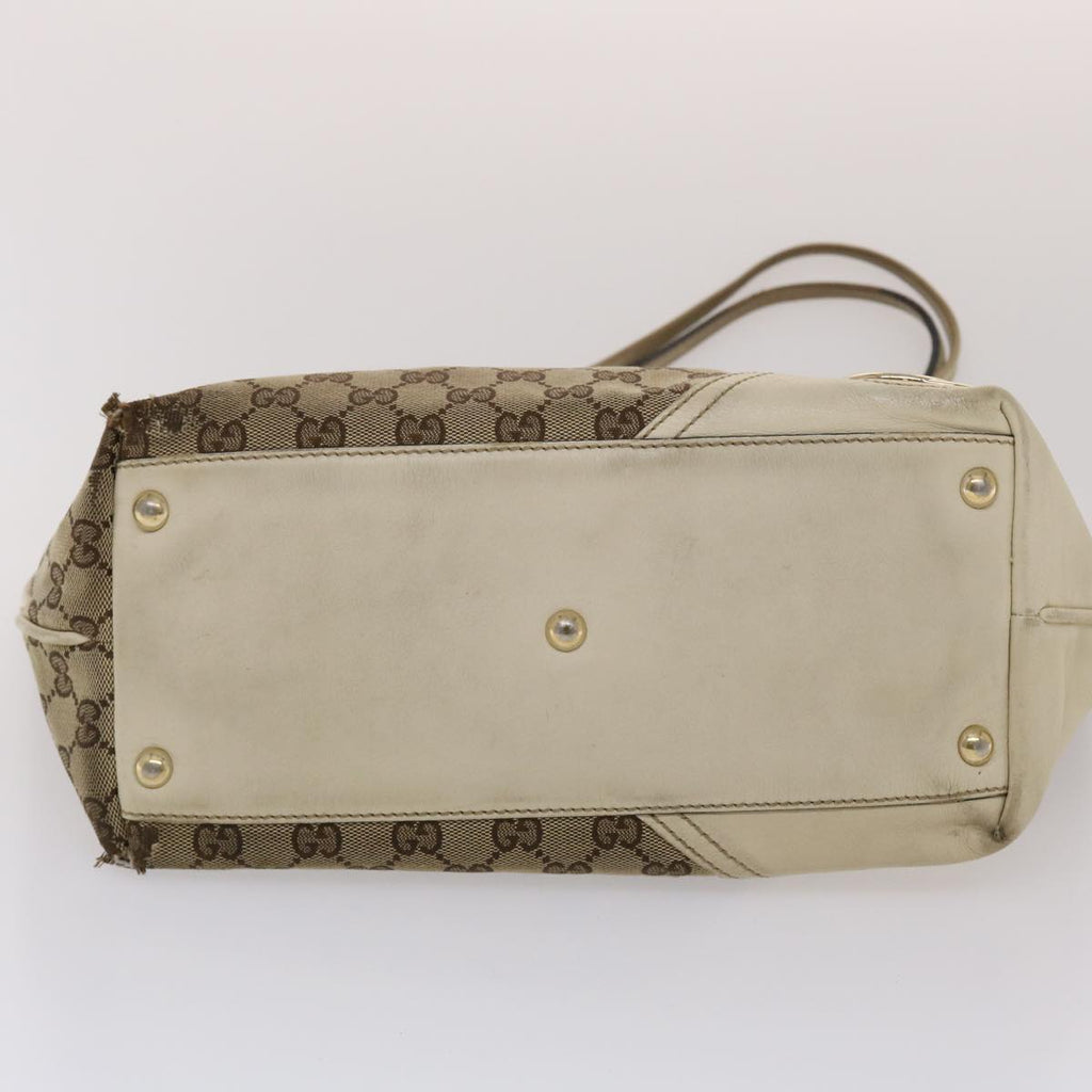 GUCCI GG Canvas Tote Bag Beige White  49053