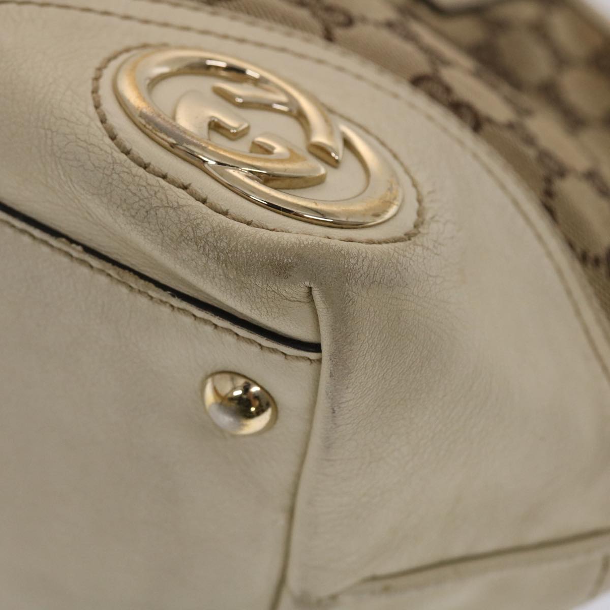 GUCCI GG Canvas Tote Bag Beige White  49053
