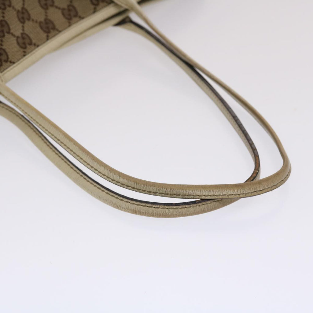 GUCCI GG Canvas Tote Bag Beige White  49053