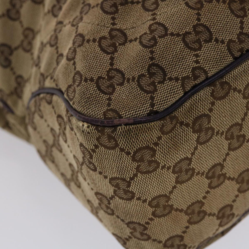 GUCCI GG Canvas Jackie Tote Bag Beige Purple  49056