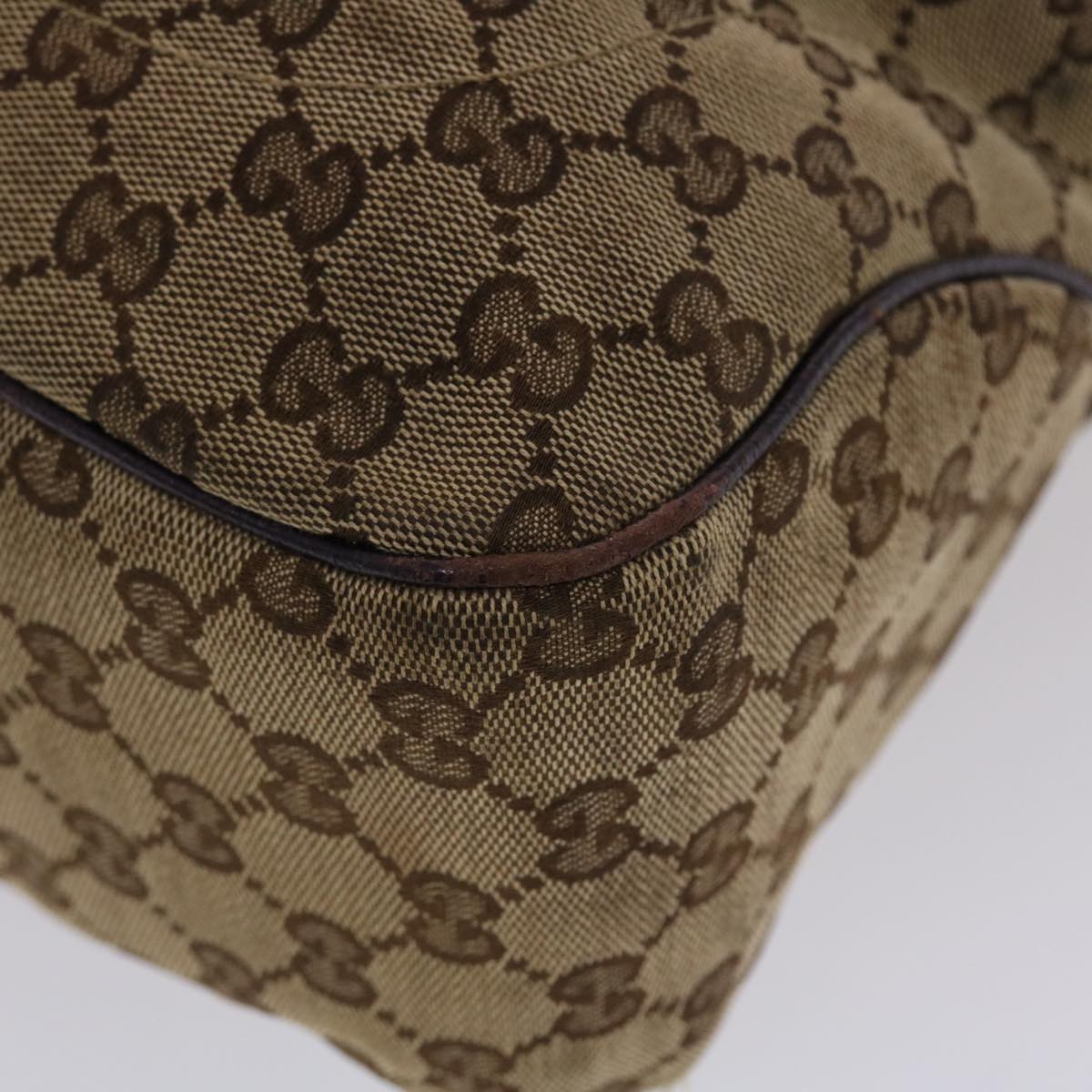 GUCCI GG Canvas Jackie Tote Bag Beige Purple  49056