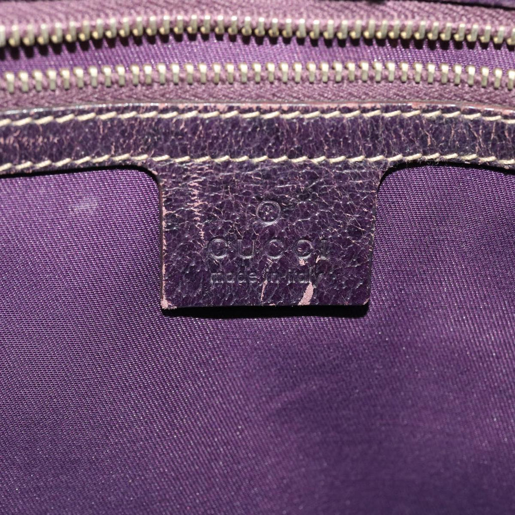 GUCCI GG Canvas Jackie Tote Bag Beige Purple  49056