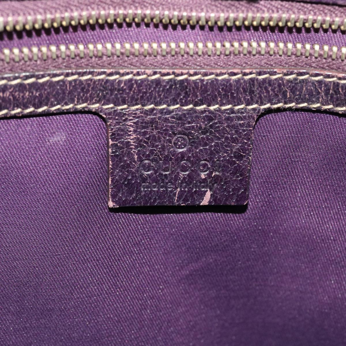GUCCI GG Canvas Jackie Tote Bag Beige Purple  49056