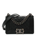Chanel Calfskin Quilted Small Boy Flap Black