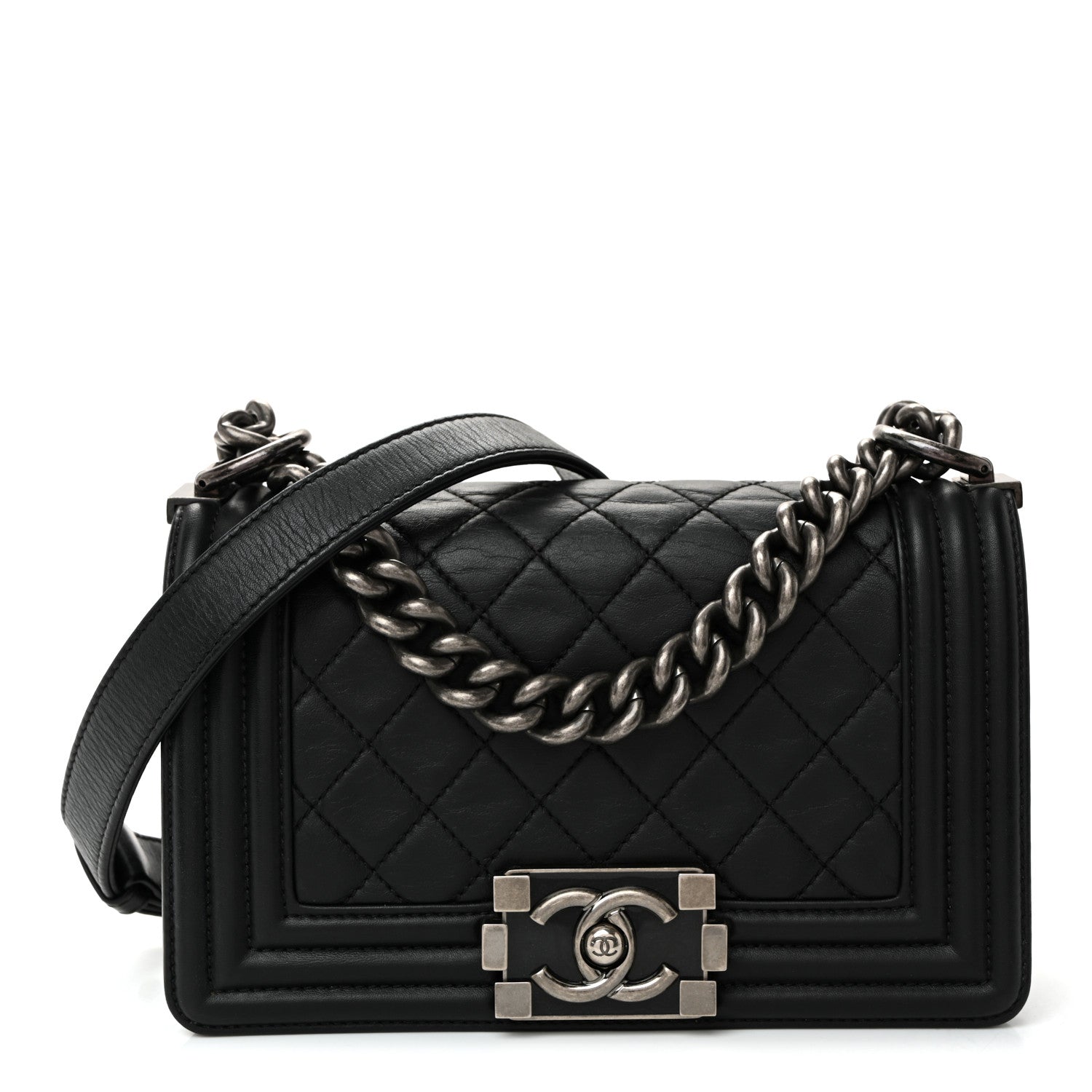 Chanel Calfskin Quilted Small Boy Flap Black