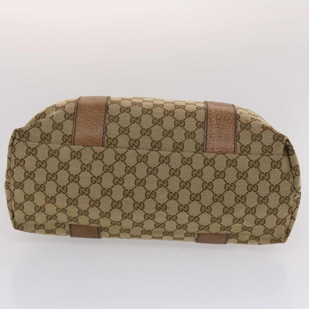 GUCCI GG Canvas Bamboo Tote Bag Beige Brown  49058