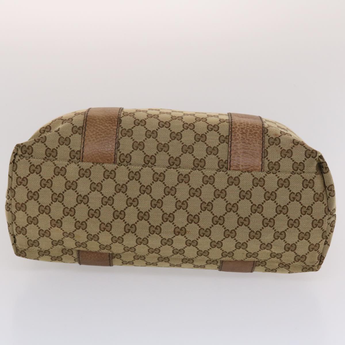 GUCCI GG Canvas Bamboo Tote Bag Beige Brown  49058