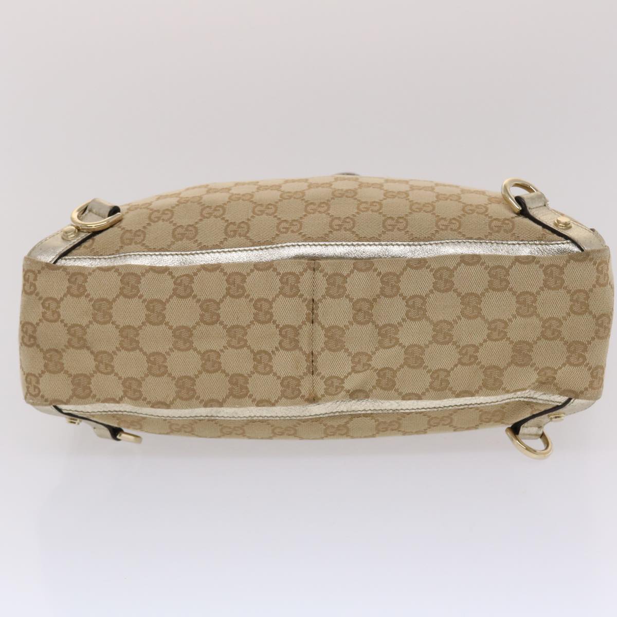 GUCCI GG Canvas Tote Bag Beige Gold  49062