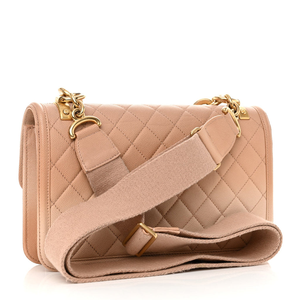 Chanel Caviar Quilted Medium Sunset On The Sea Flap Beige