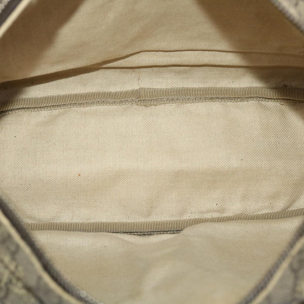 GUCCI GG Canvas Shoulder Bag PVC Leather Beige Dark Brown  49064