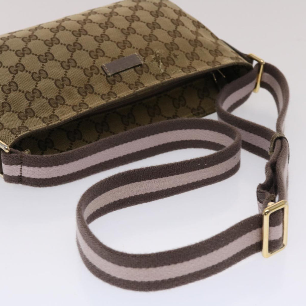 GUCCI GG Canvas Sherry Line Shoulder Bag Beige Pink  49065