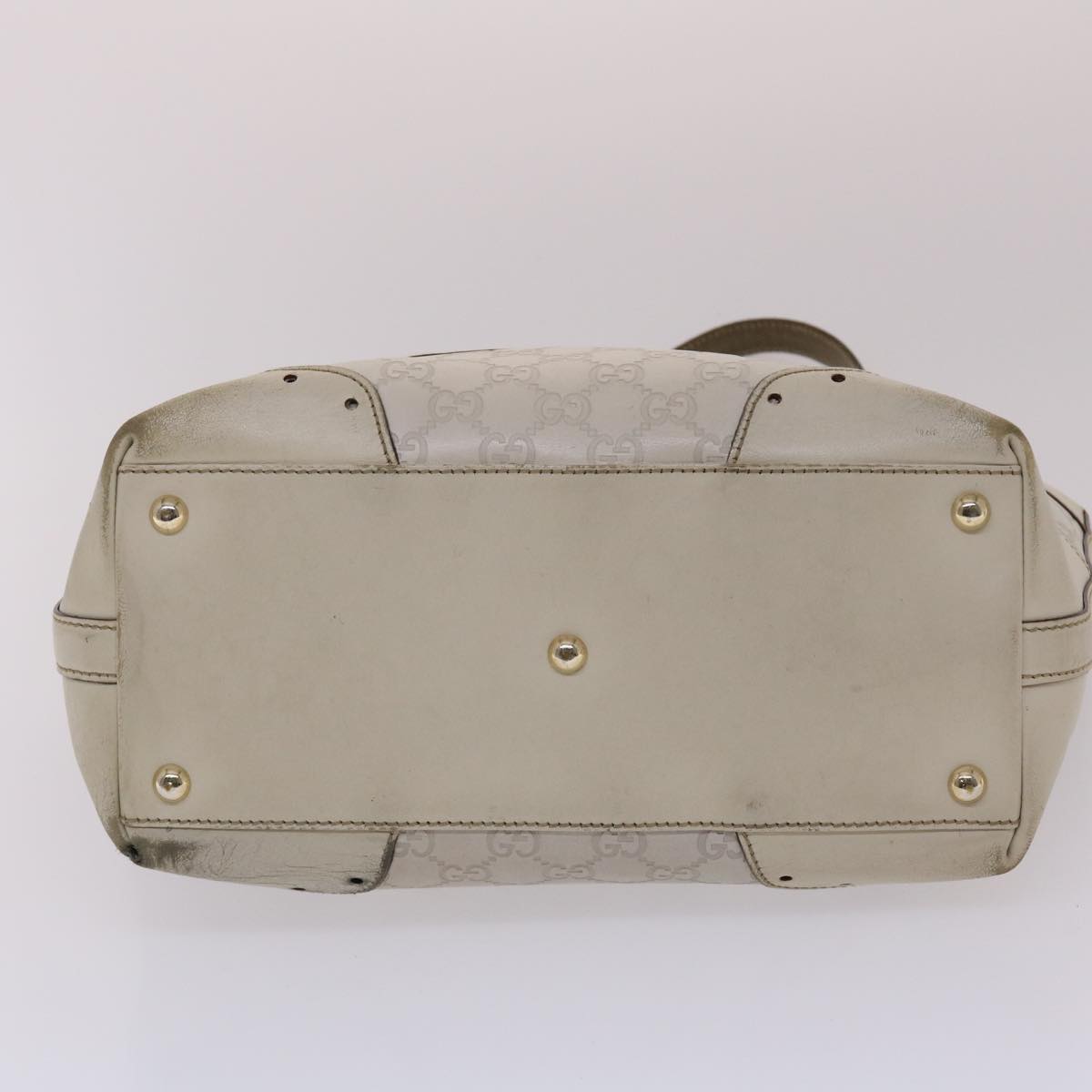 GUCCI  Shima Tote Bag Leather White  49072
