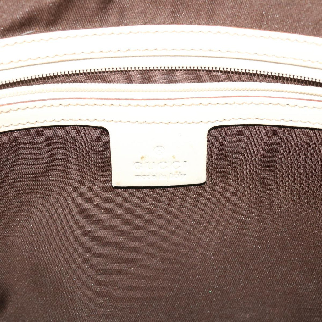 GUCCI  Shima Tote Bag Leather White  49072