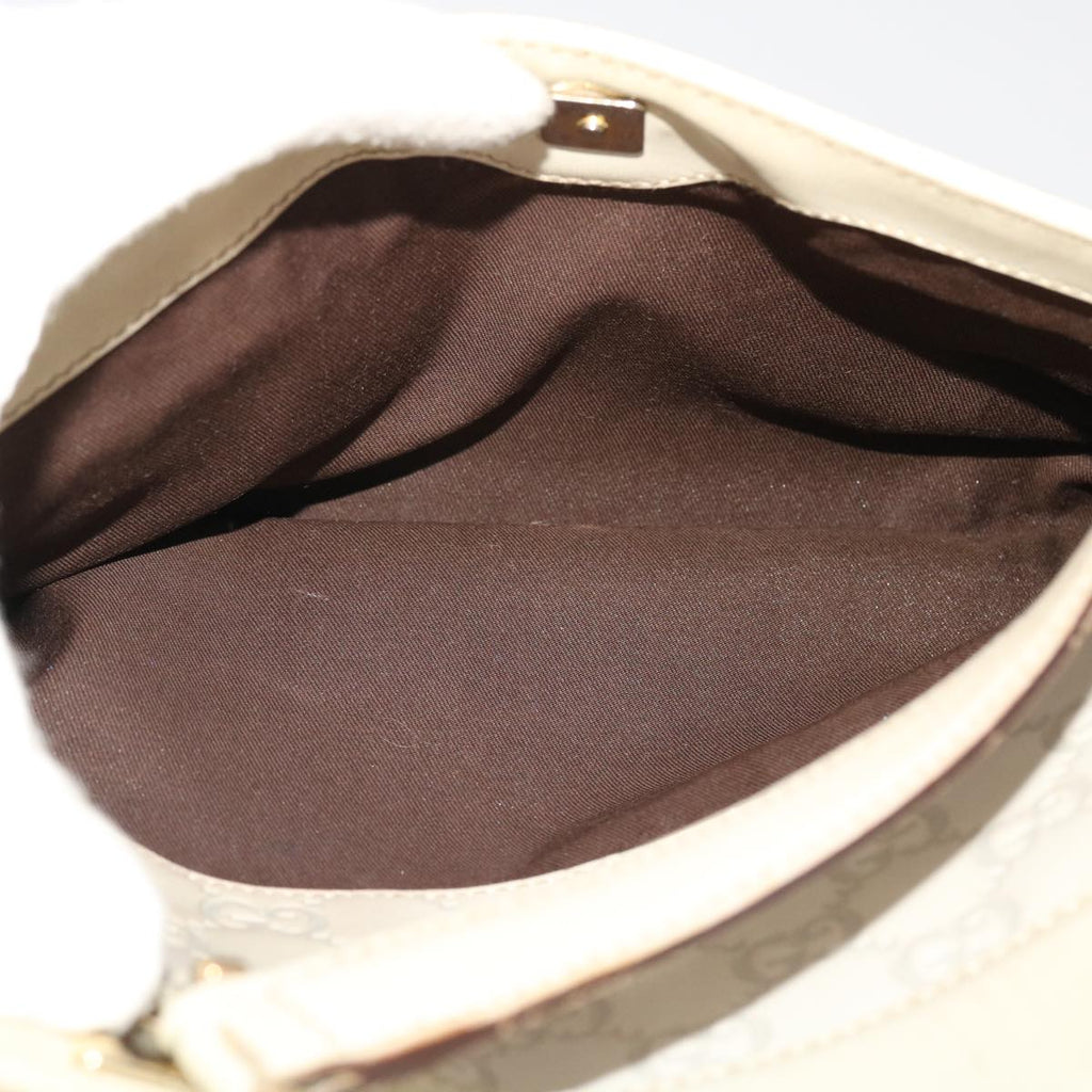 GUCCI  Shima Tote Bag Leather White  49072