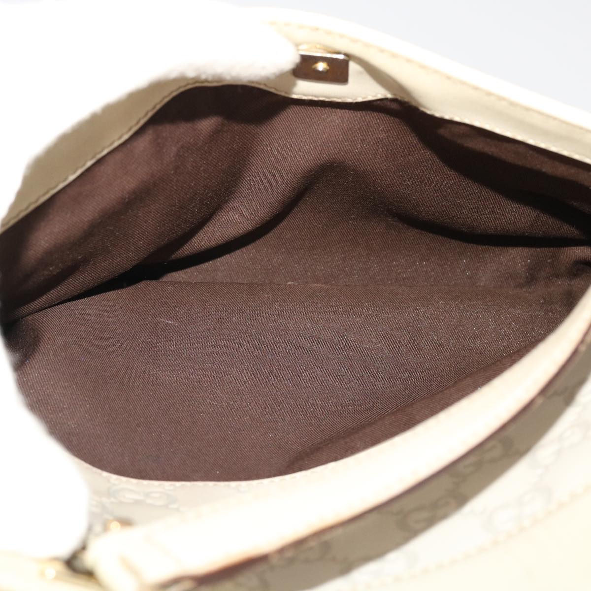 GUCCI  Shima Tote Bag Leather White  49072