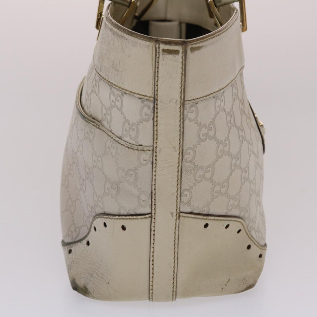 GUCCI  Shima Tote Bag Leather White  49072