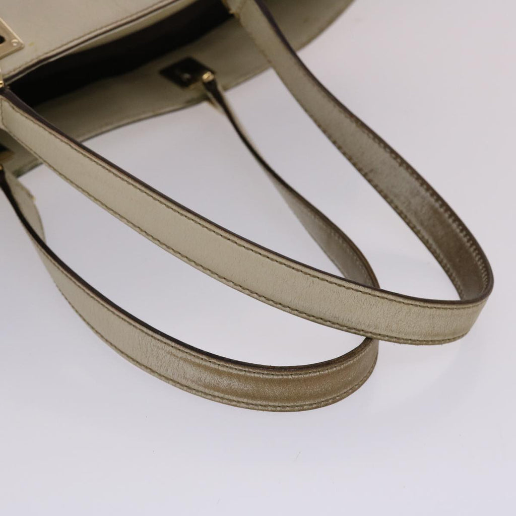 GUCCI  Shima Tote Bag Leather White  49072