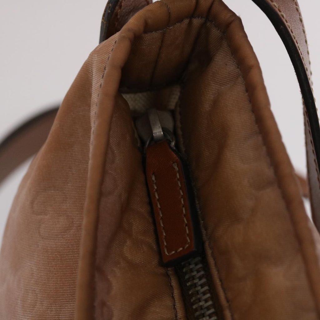 GUCCI GG Canvas Shoulder Bag Nylon Pink Brown  49073
