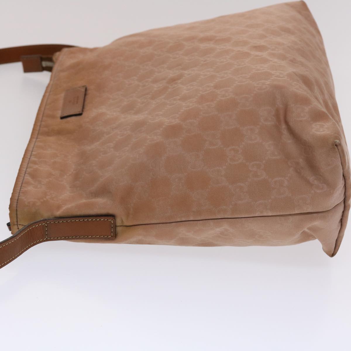 GUCCI GG Canvas Shoulder Bag Nylon Pink Brown  49073