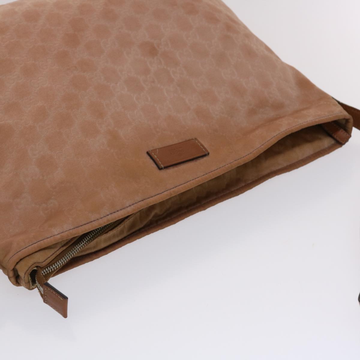 GUCCI GG Canvas Shoulder Bag Nylon Pink Brown  49073