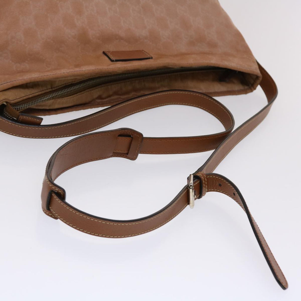 GUCCI GG Canvas Shoulder Bag Nylon Pink Brown  49073
