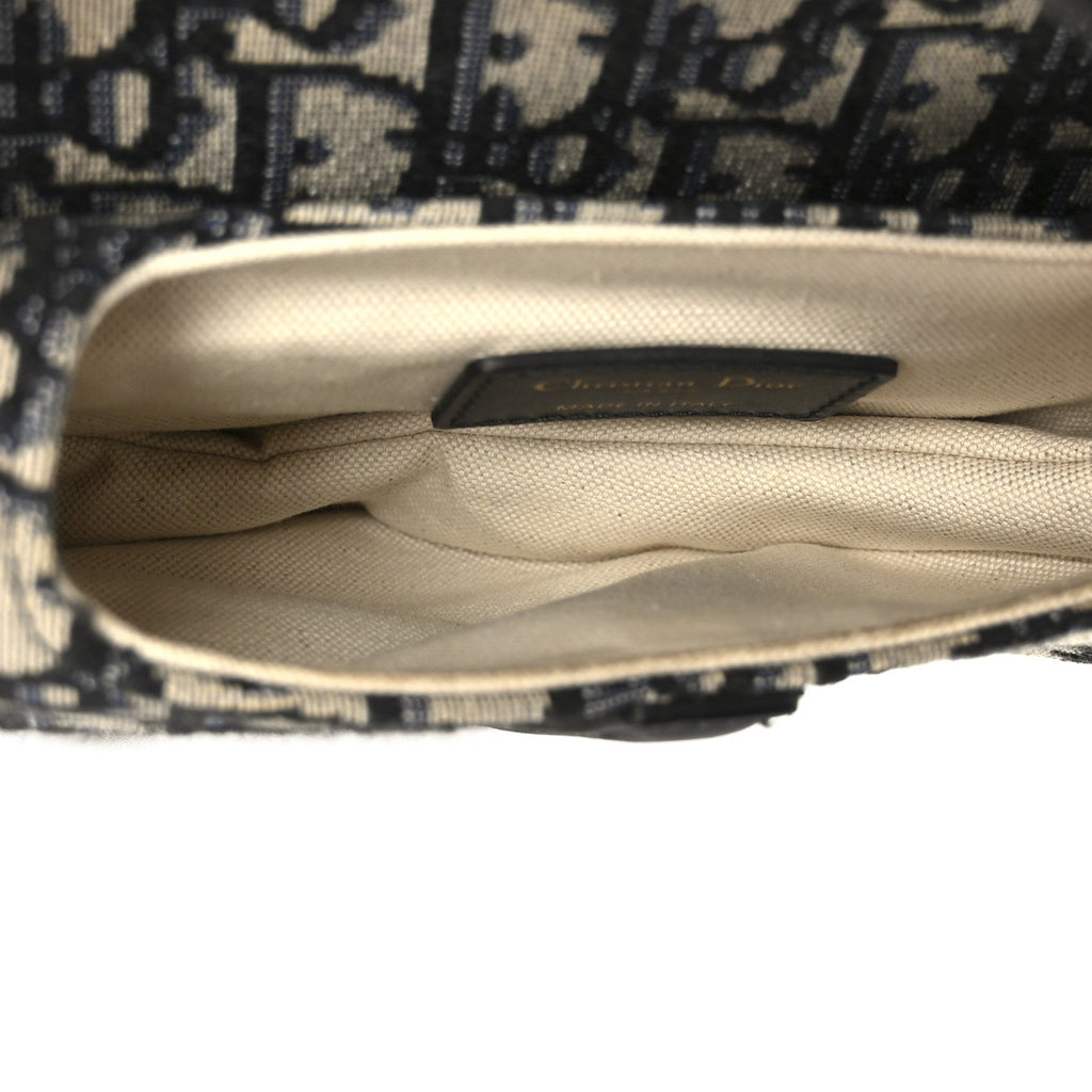 Christian Dior Oblique Mini Saddle Bag Blue