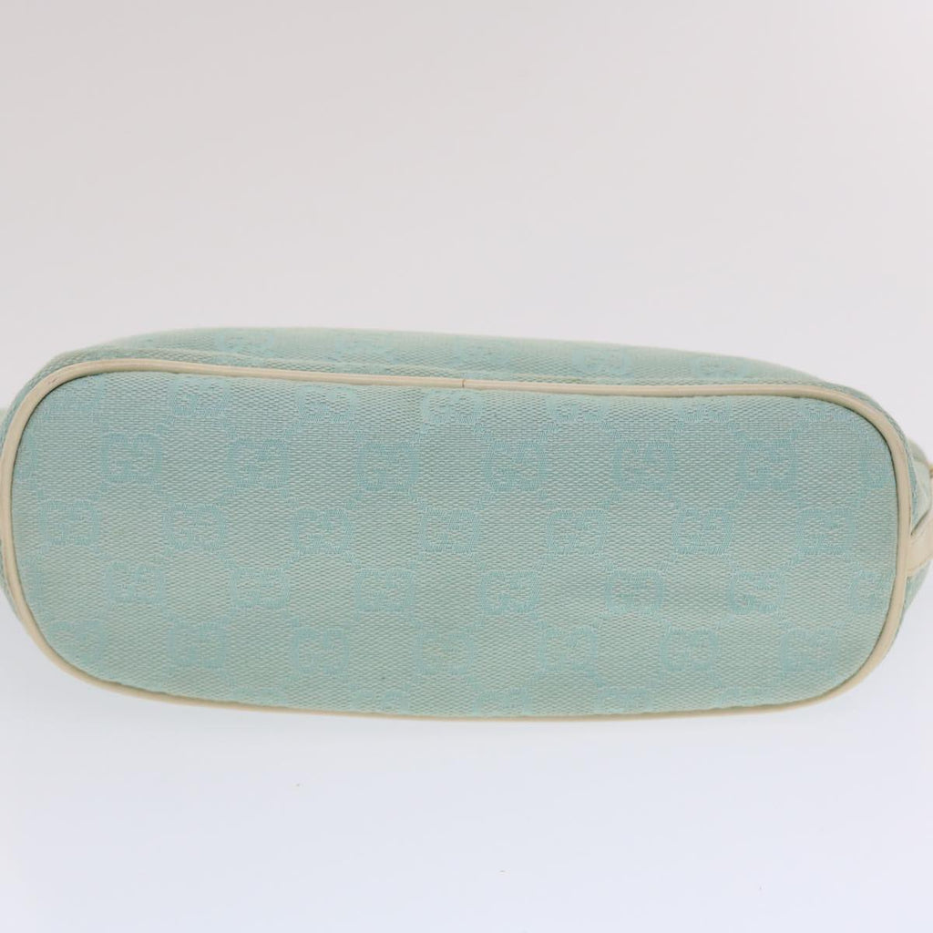 GUCCI GG Canvas Accessory Pouch Light Blue White  49080