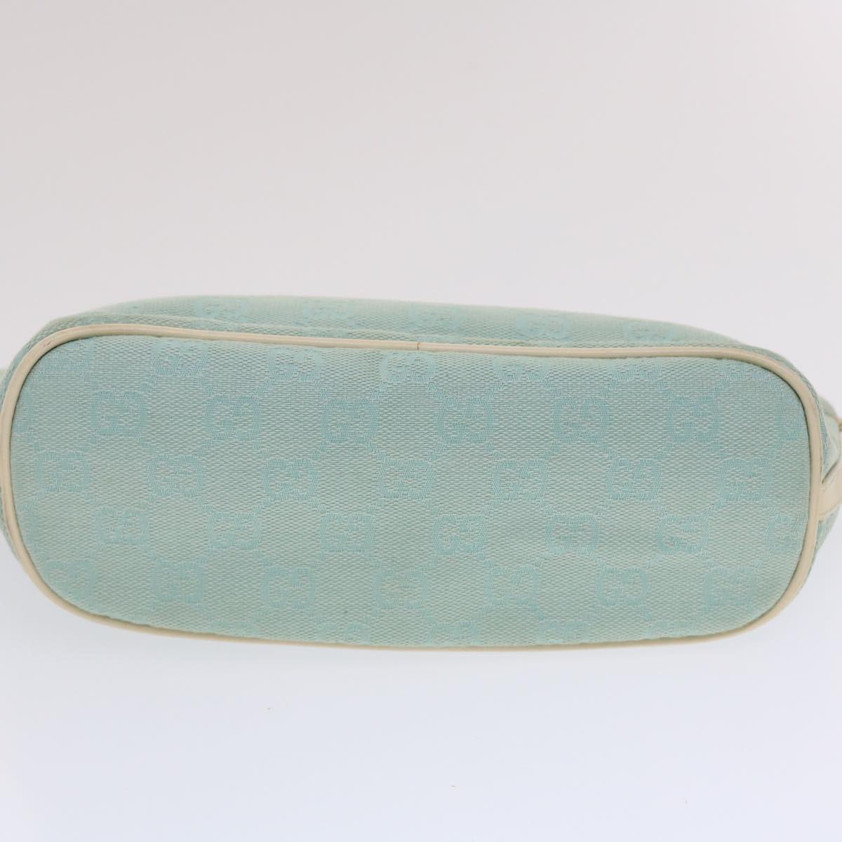 GUCCI GG Canvas Accessory Pouch Light Blue White  49080