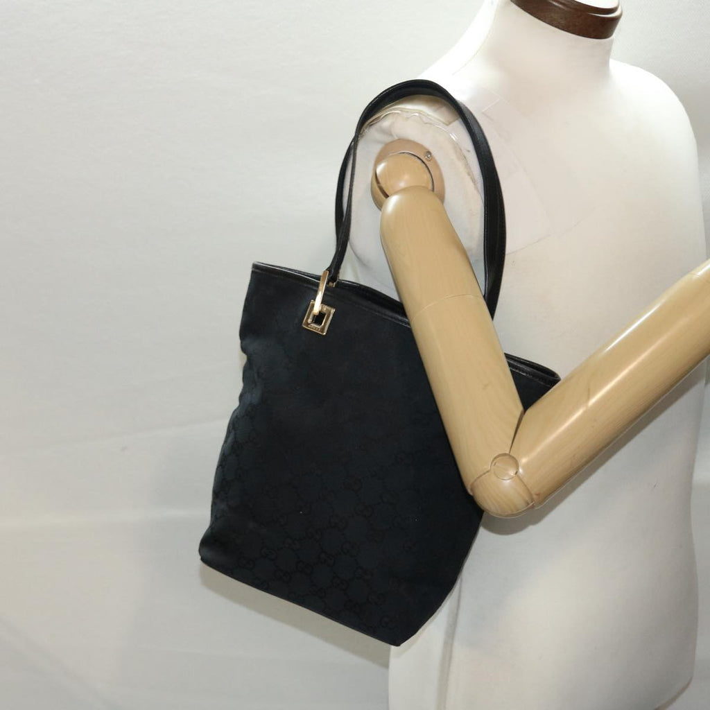 GUCCI GG Canvas Hand Bag Black  49083